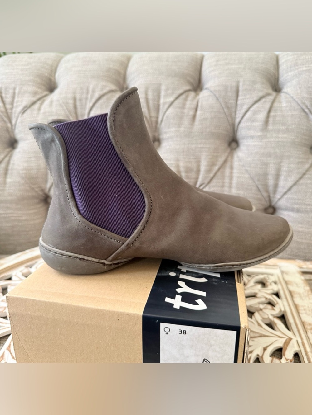 Trippen Liverpool Smog Ankle Boots Women’s 38 US 7.5